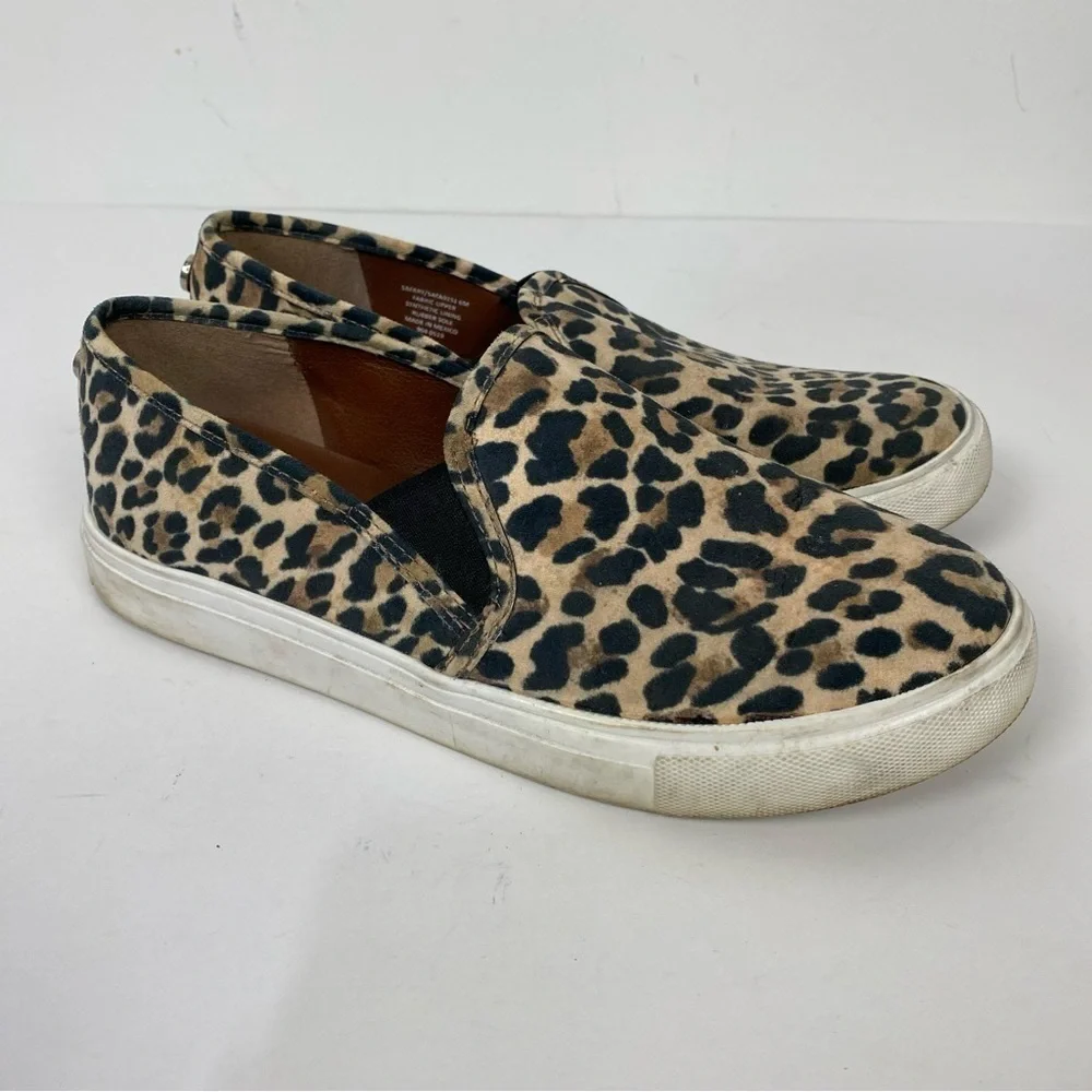Steve Madden Safary Leopard animal cheetah print slip on sneakers shoes